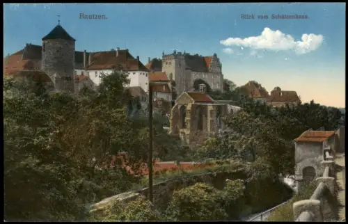 Ansichtskarte Bautzen Budyšin Blick vom Schützenhaus 1915