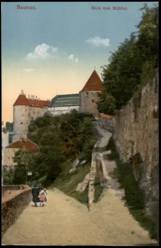 Ansichtskarte Bautzen Budyšin Blick vom Mühltor. 1915