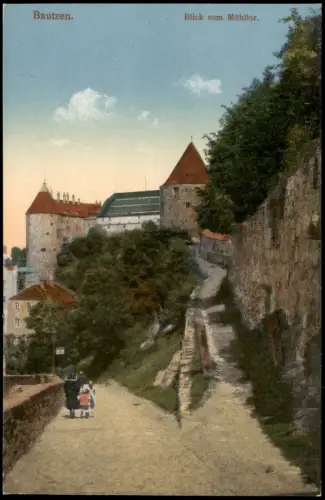 Ansichtskarte Bautzen Budyšin Blick vom Mühltor. 1915