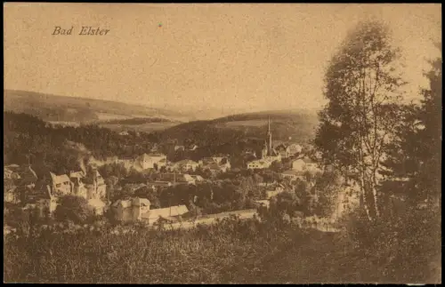 Ansichtskarte Bad Elster Blick auf die Stadt 1916