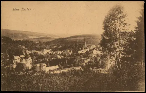 Ansichtskarte Bad Elster Blick auf die Stadt 1916