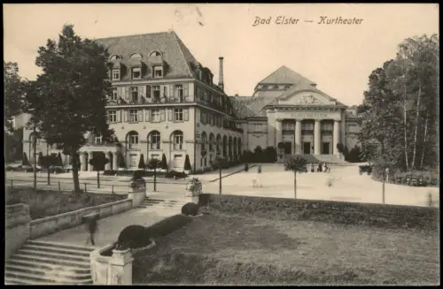 Ansichtskarte Bad Elster Partie am Kurtheater 1916