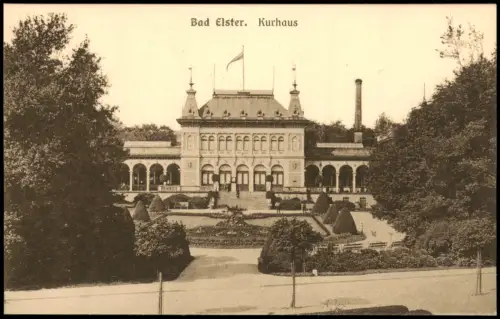 Ansichtskarte Bad Elster Partie am Kurhaus 1916
