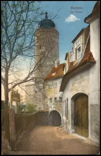 Ansichtskarte Bautzen Budyšin Am Neutor. 1915