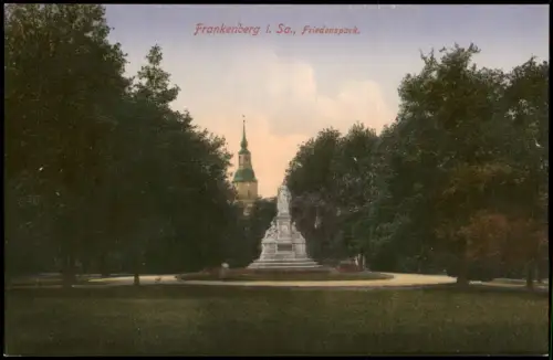 Ansichtskarte Frankenberg (Sachsen) Friedenspark 1914