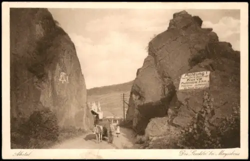 Ansichtskarte Mayschoß Die Gucklei Straße Fuhrwerk 1928