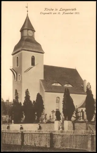 Ansichtskarte Langenrieth-Bad Liebenwerda Einweihung Kirche 1913
