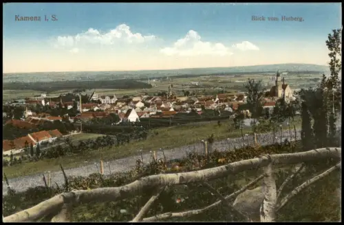 Ansichtskarte Kamenz Kamjenc Blick vom Hutberg. 1914