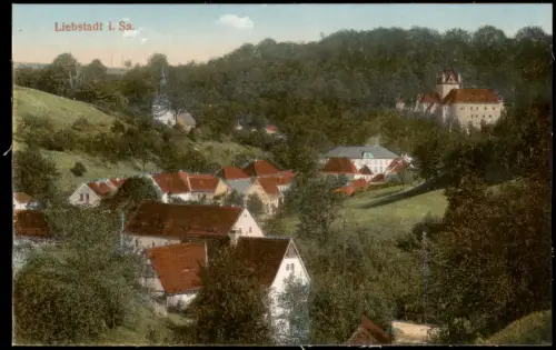 Ansichtskarte Liebstadt Partie in der Stadt 1914