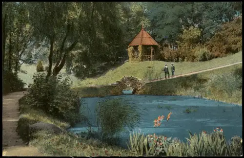 Ansichtskarte Lutherstadt Wittenberg Elbe. Partie in den Anlagen. 1915