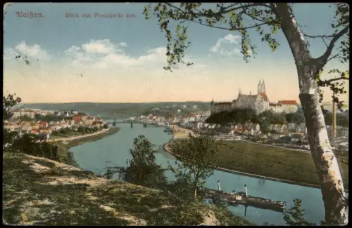 Meißen Panorama-Ansicht Ansichtskarte 1910