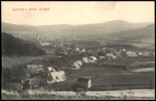Ansichtskarte Geising-Altenberg (Erzgebirge) Partie an der Stadt 1915