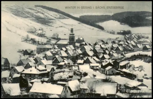 Ansichtskarte Geising-Altenberg (Erzgebirge) Winter in der Stadt 1931