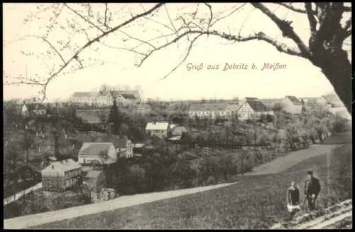 Ansichtskarte Dobritz-Meißen Partie an der Stadt 1916