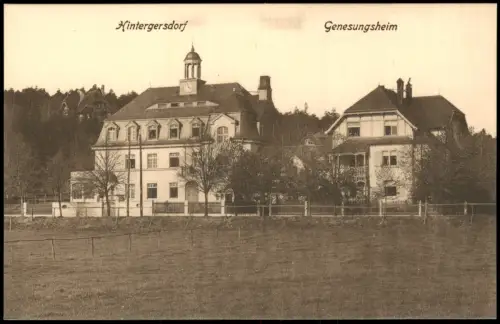 Ansichtskarte Hintergersdorf-Tharandt Partie am Genesungsheim 1913