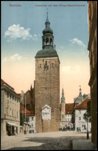 Ansichtskarte Bautzen Budyšin Lauenturm 1916