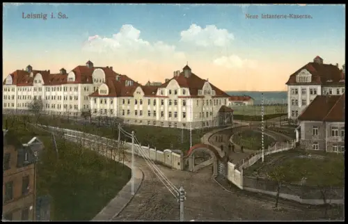 Ansichtskarte Leisnig Infanterie-Kaserne 1915