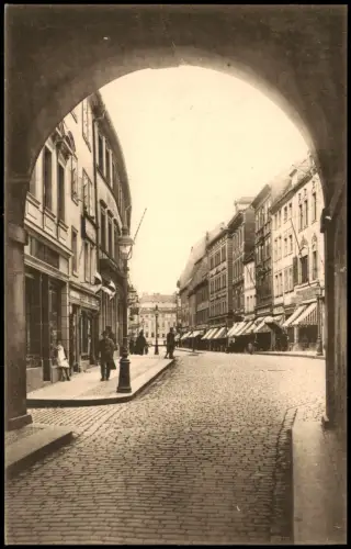 Bautzen Budyšin Blick durch das Reichentor in die Reichenstraße 1915