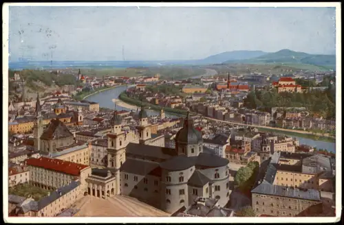Ansichtskarte Salzburg Fernblick über die Stadt 1960