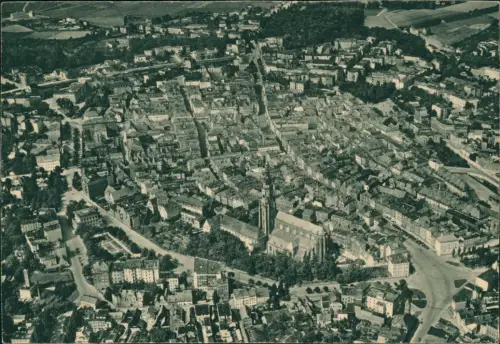 Postcard Reichenau in Sachsen Bogatynia Luftbild Flugzeugaufnahme 1937