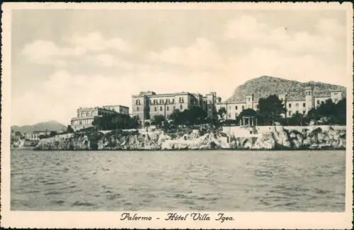 Cartolina Palermo Palermo (Palermu) Hotel Villa Igea. 1938