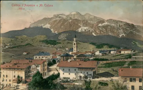 Cartolina Cortina d´Ampezzo Stadtpartie Südtirol 1907