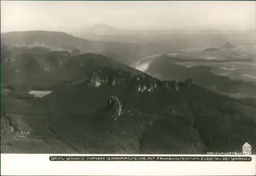 Ansichtskarte Bad Schandau Schrammsteine REPRO Walter Hahn 2989