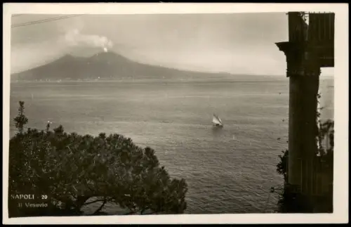 Cartolina Neapel Napoli Vesuv Vesuvio - Fotokarte 1930