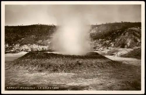 Cartolina Pozzuoli La Solfatara - Fotokarte be. Neapel Napoli 1930