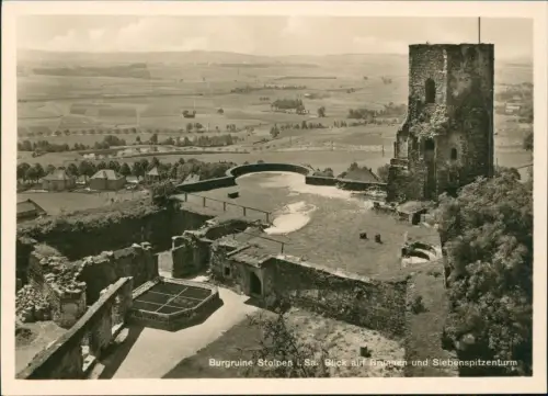 Ansichtskarte Stolpen Burg, Blick ins Umland 193