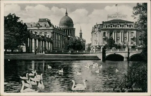 Ansichtskarte Potsdam Stadtschloß, Schwände - Palast-Hotel 1932
