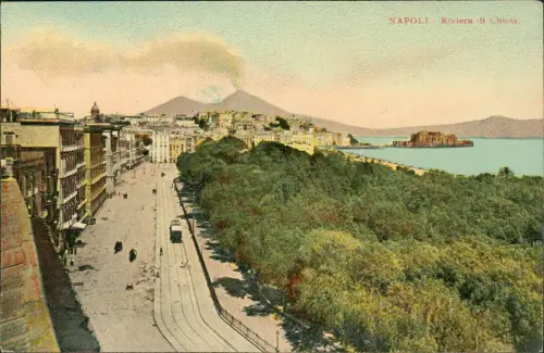 Cartolina Neapel Napoli Riviera di Chiaia. 1909