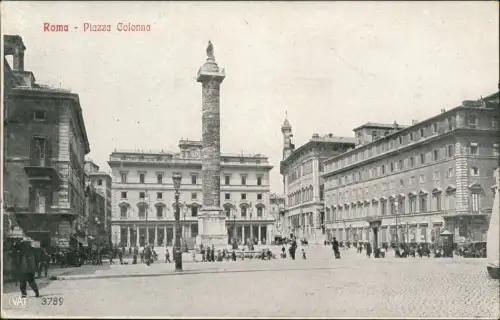Cartolina Rom Roma Piazza Colonna 1916
