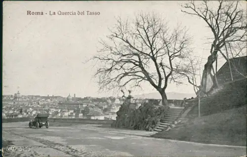 Cartolina Rom Roma La Quercia del Tasso 1916