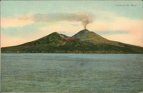 Cartolina Neapel Napoli Vesuv Vesuvio dal Mare." 1912