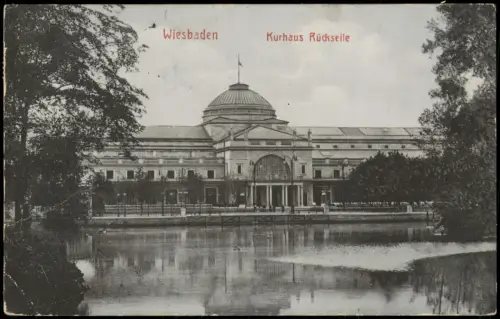 Ansichtskarte Wiesbaden Kurhaus Rückseite 1910
