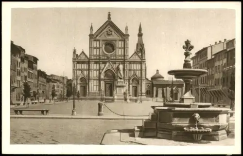 Florenz Firenze Place et Eglise de S. Croce Square and Church 1938