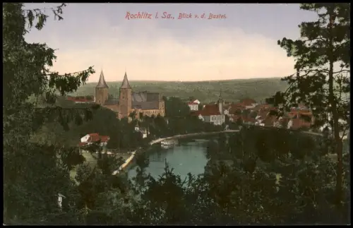 Ansichtskarte Rochlitz Panorama-Ansicht Ortsansicht 1924