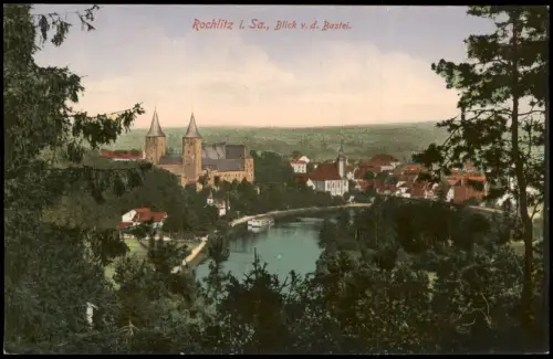 Ansichtskarte Rochlitz Panorama-Ansicht Ortsansicht 1924