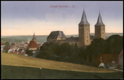 Ansichtskarte Rochlitz Stadt vom Ortsrand 1914