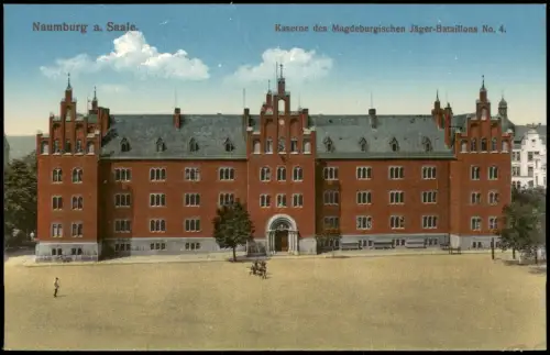 Naumburg (Saale) Kaserne des Magdeburgischen Jäger-Bataillons No. 4. 1915