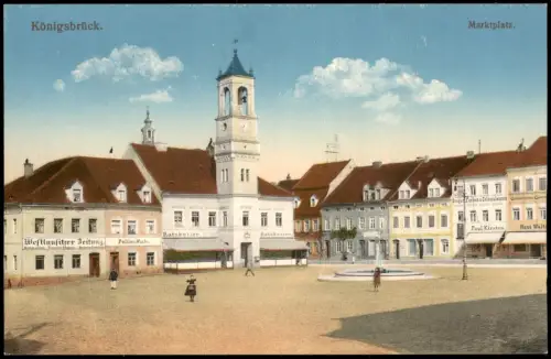 Ansichtskarte Königsbrück Kinspork Marktplatz Westlausitzer Zeitung 1915