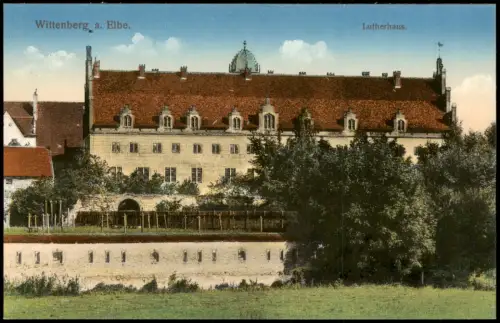 Ansichtskarte Lutherstadt Wittenberg Lutherhaus Seitenansicht 1915
