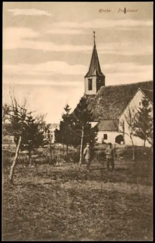 CPA Juvincourt-et-Damary Kirche Prouviseux Soldaten WK1 1915