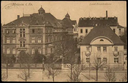 Ansichtskarte Meißen Land-Krankenhaus 1915