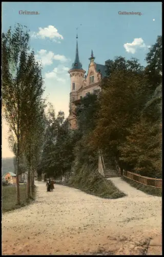Ansichtskarte Grimma Weg an der Gattersburg 1915
