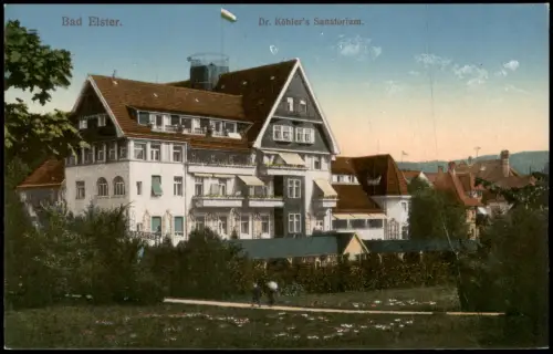 Ansichtskarte Bad Elster Dr. Köhlers Sanatorium 1916