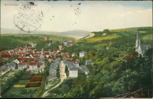 Ansichtskarte Sonnenberg-Wiesbaden Straßenblicj 1908