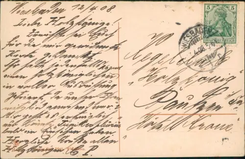 Ansichtskarte Sonnenberg-Wiesbaden Straßenblicj 1908