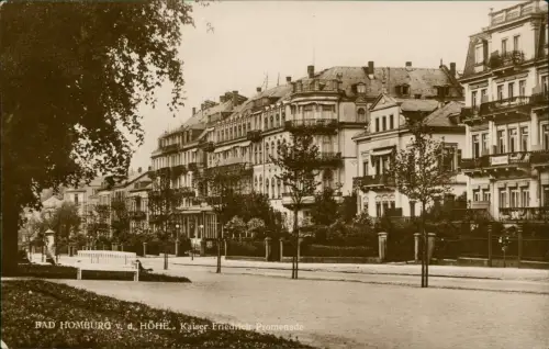 Bad Homburg vor der Höhe Kaiser Friedrich Promenade - Fotokarte 1926
